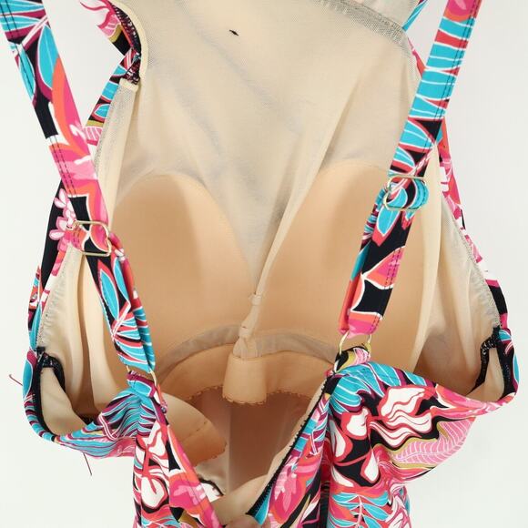 Swimsuits For All Plus Size 20 One Piece Swimsuit Pink Blue Floral New with Tags - Picture 12 of 13